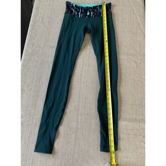 LULULEMON Wunder Under Pant III Reversible Dark Fuel / Menthol 4 - Picture 4 of 8